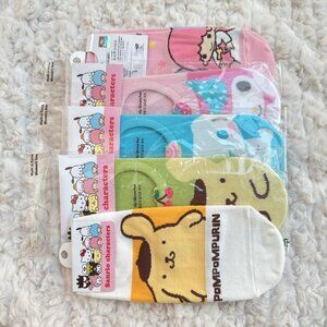 Set of 5 Cute Sanrio Women's Socks